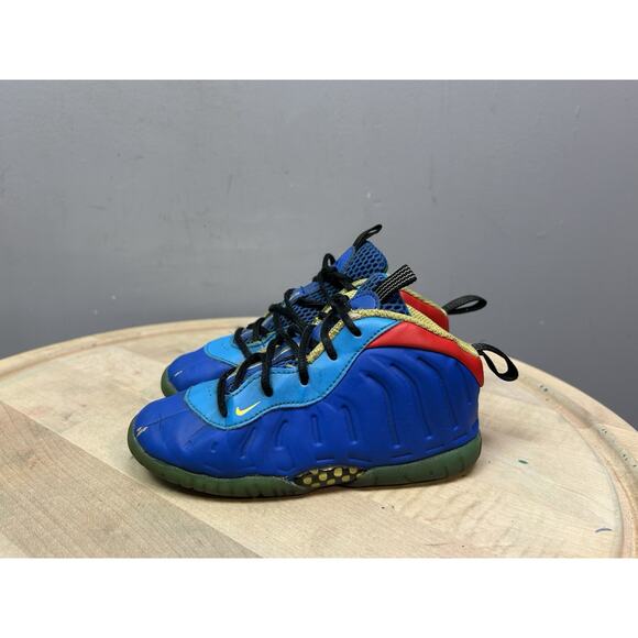 Nike‎ Little Posite One Blue Multi PS Toddler Infant Size 10C - Picture 5 of 10